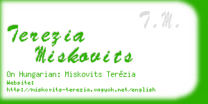 terezia miskovits business card