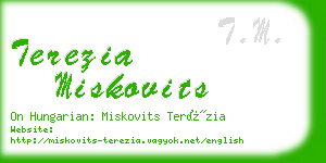 terezia miskovits business card